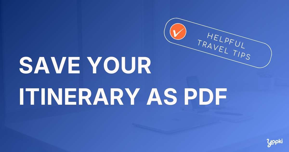 how to save itinerary as pdf